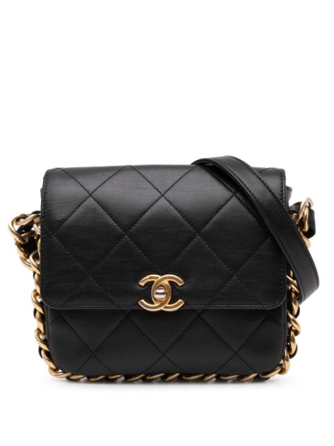 HOT SALE CHANEL 2021-2023 Small Quilted Calfskin Framing Chain Flap crossbody bag Women