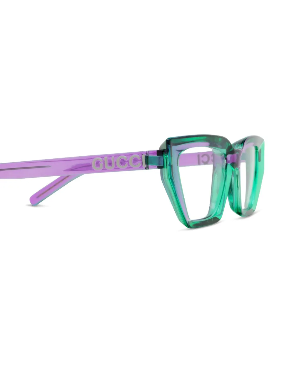 Gucci Eyewear Bril met cat-eye montuur Paars
