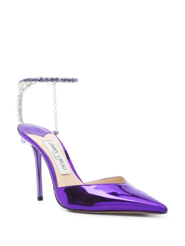 Jimmy Choo Pre-Owned 100mm Saeda Pumps | Purple | FARFETCH
