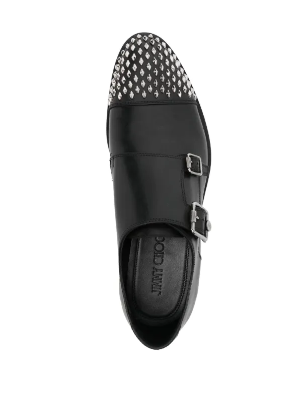 Jimmy Choo Pre-Owned Finnion モンクストラップシューズ | ブラック