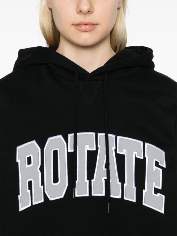 ROTATE BIRGER CHRISTENSEN logo-embroidered Hoodie | Black