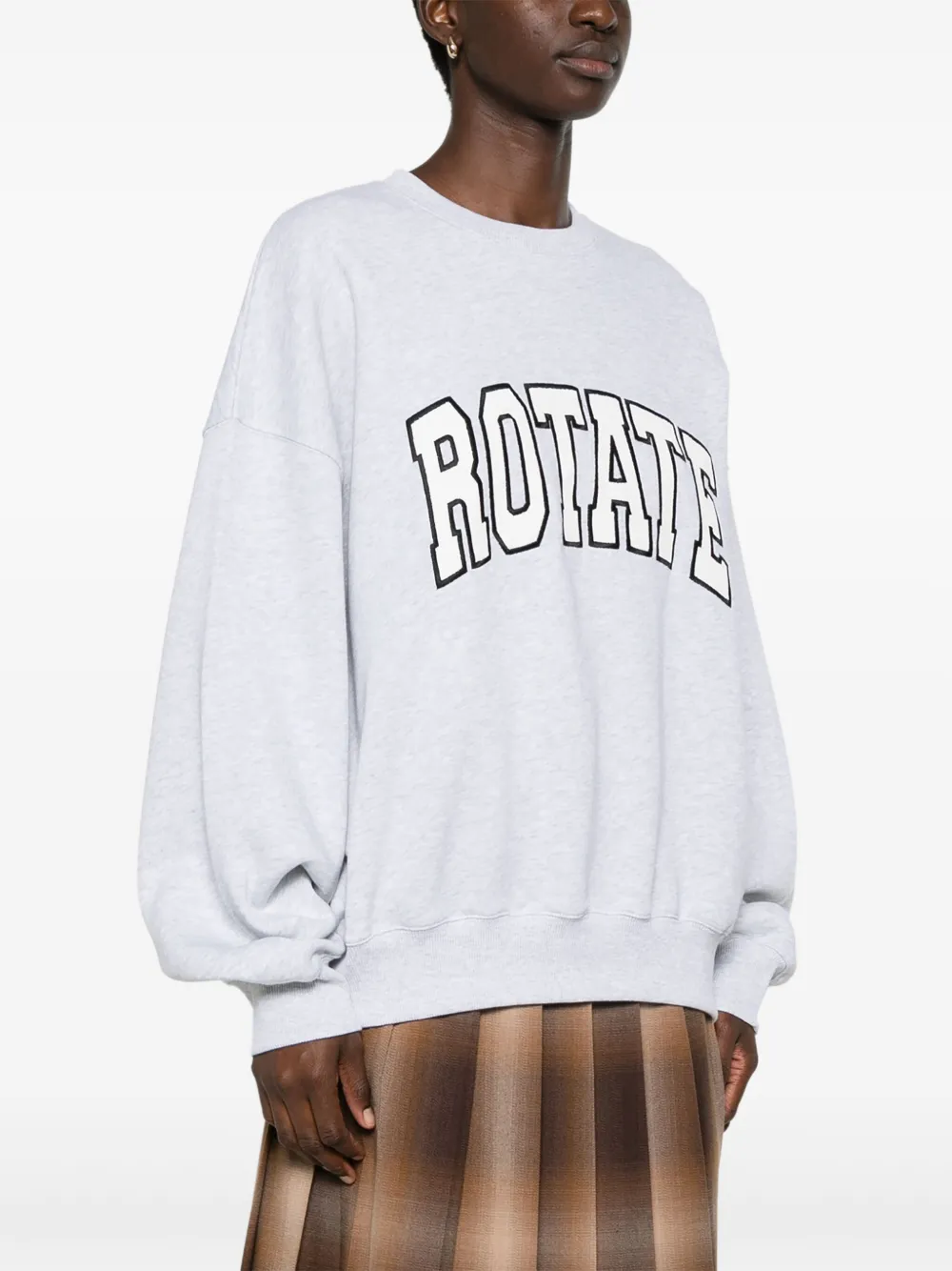 ROTATE BIRGER CHRISTENSEN EMBROIDERED-LOGO CREW-NECK SWEATSHIRT