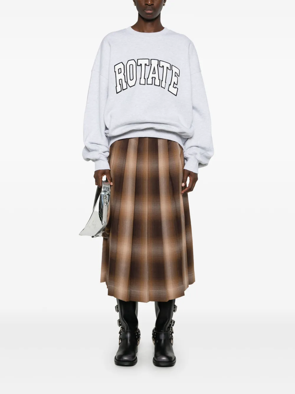 ROTATE BIRGER CHRISTENSEN embroidered-logo crew-neck sweatshirt | Sweaters | Image 2