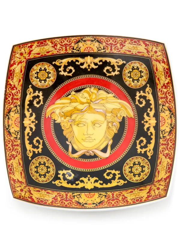 Versace Pre-Owned x Rosenthal 1990s メドゥーサ レッド プレート