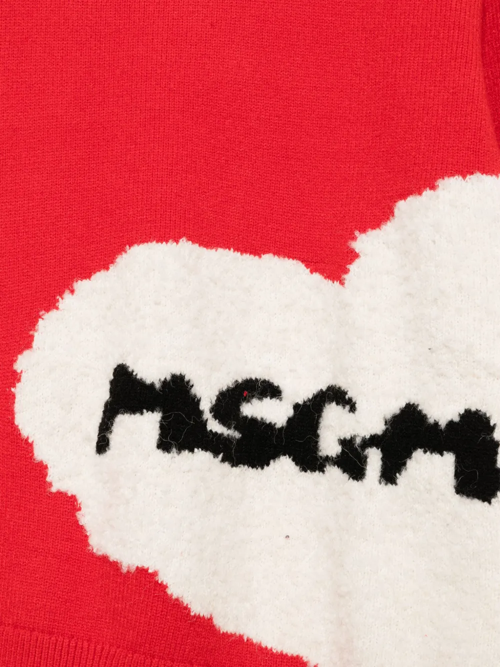 MSGM Kids Jurk met logo-jacquard Rood