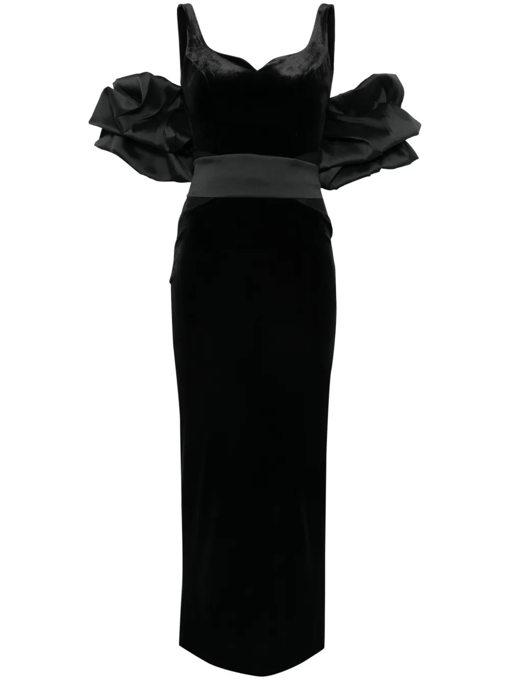 Cristallini Vivien Midi Dress In Black