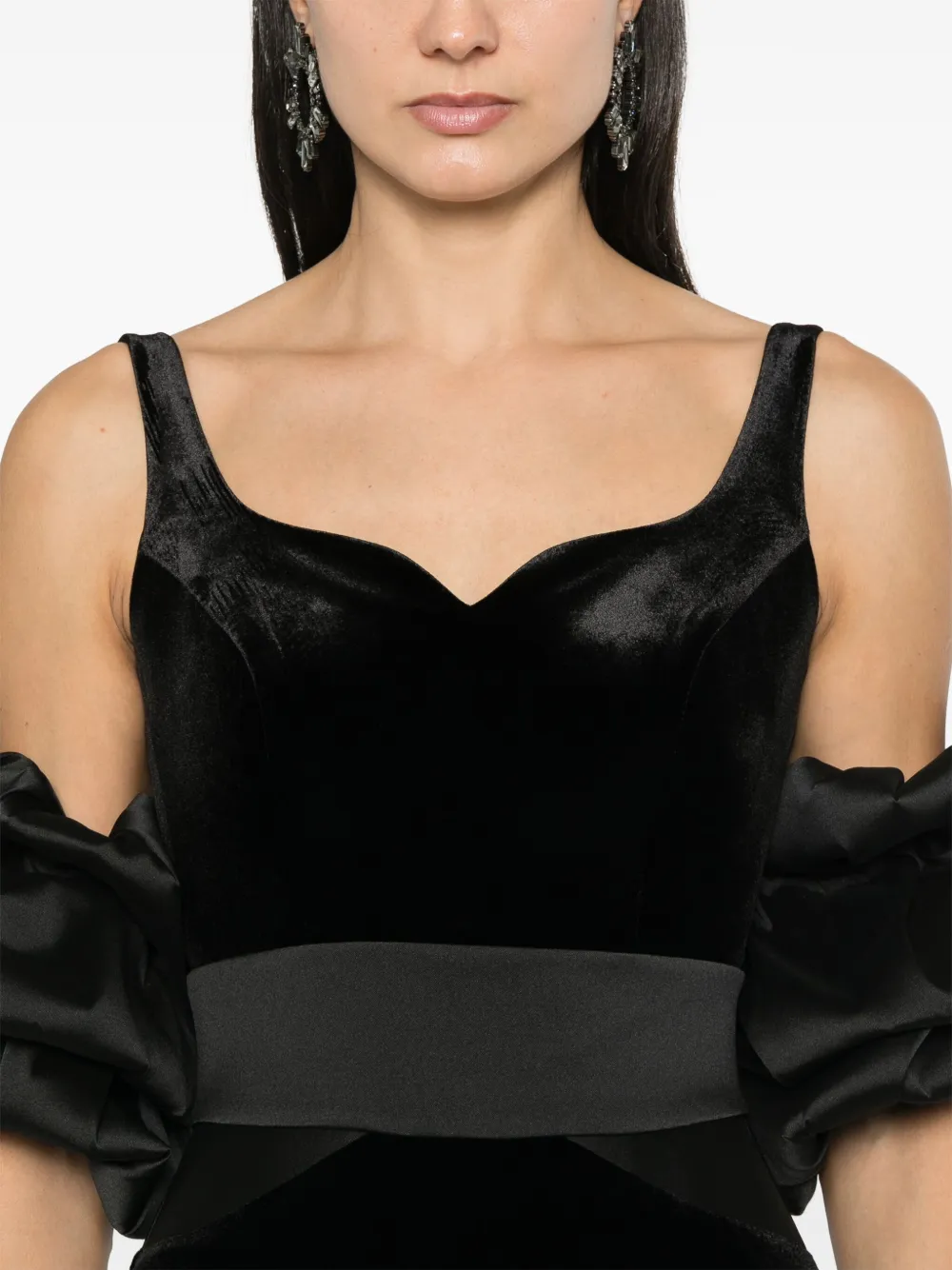 Cristallini Vivien Midi Dress In Black