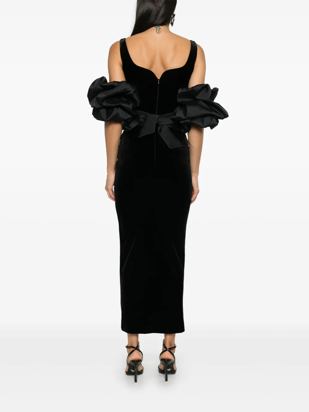Cristallini Vivien Midi Dress In Black