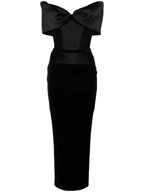 CRISTALLINI vestido midi con diseño de paneles