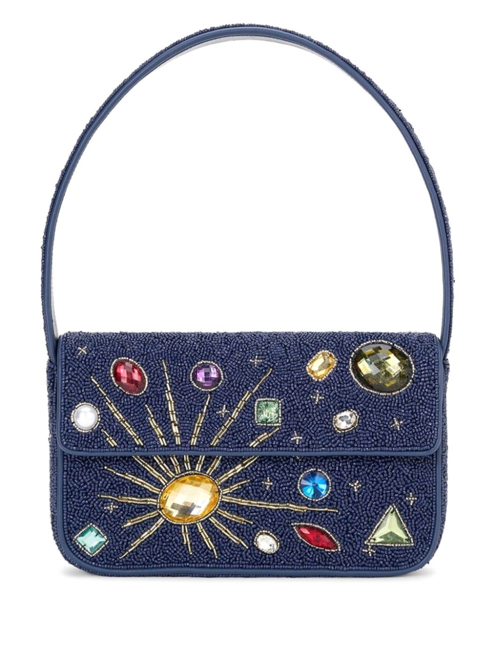 STAUD beaded Tommy bag - Blue