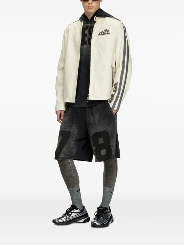 美品 DIESEL BLEACHED BOMBER JACKET インサレート Diesel L-Khan Leather Bomber Jacket - SENSER