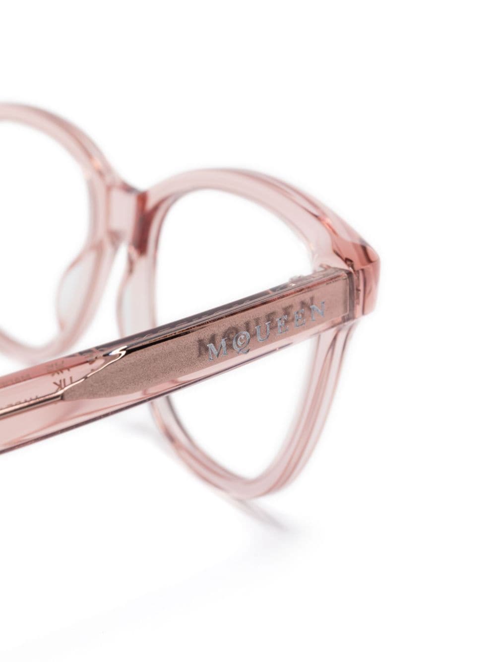 Shop Alexander Mcqueen Am0487o Glasses In 红色