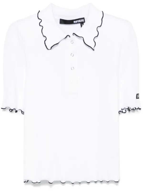 【関税&送料込】Rotate Birger Christensen Cotton Polo Rotate Birger Christensen women's Cotton polo with logo
