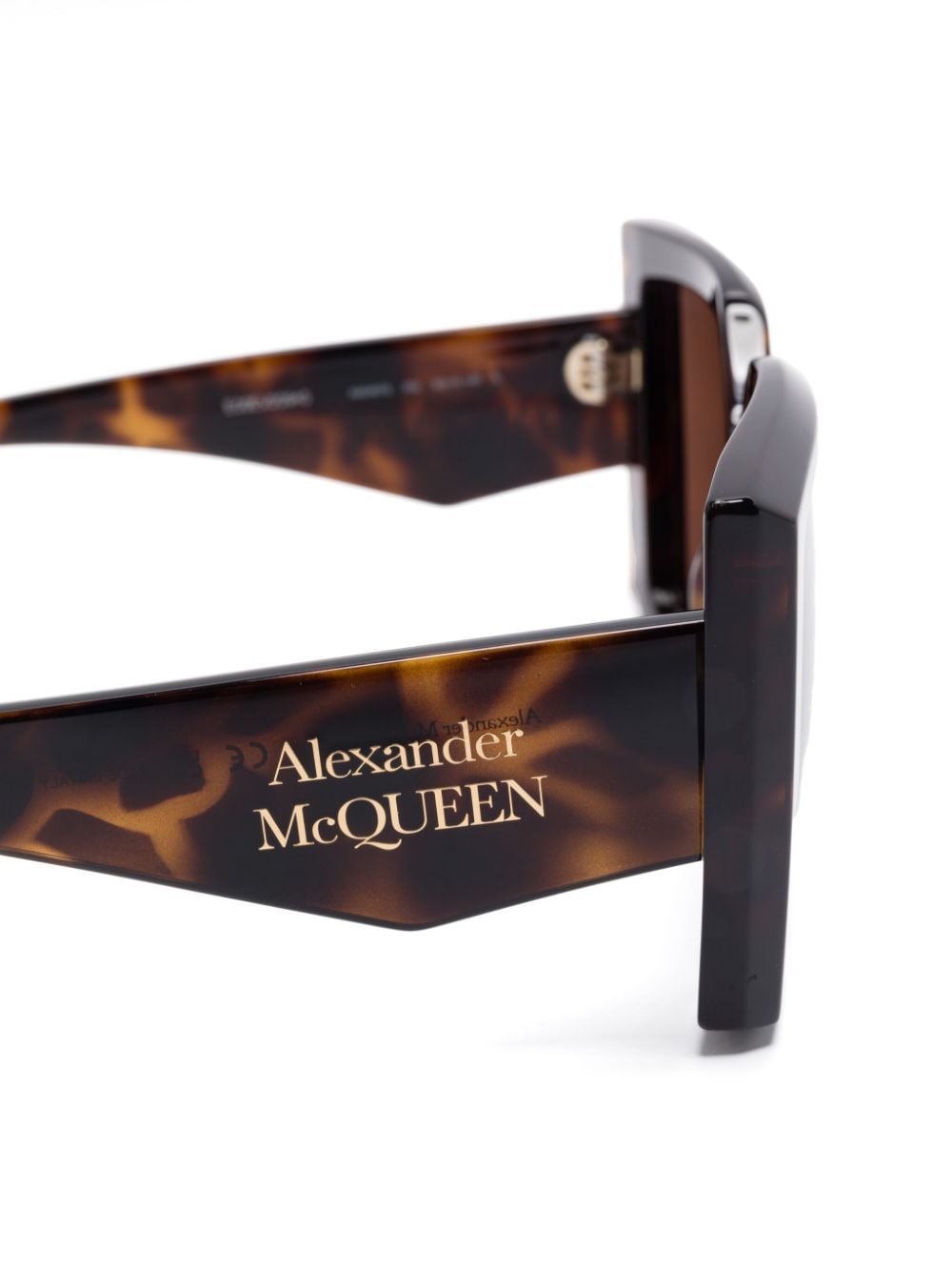 Shop Alexander Mcqueen Oversize-frame Sunglasses In 褐色