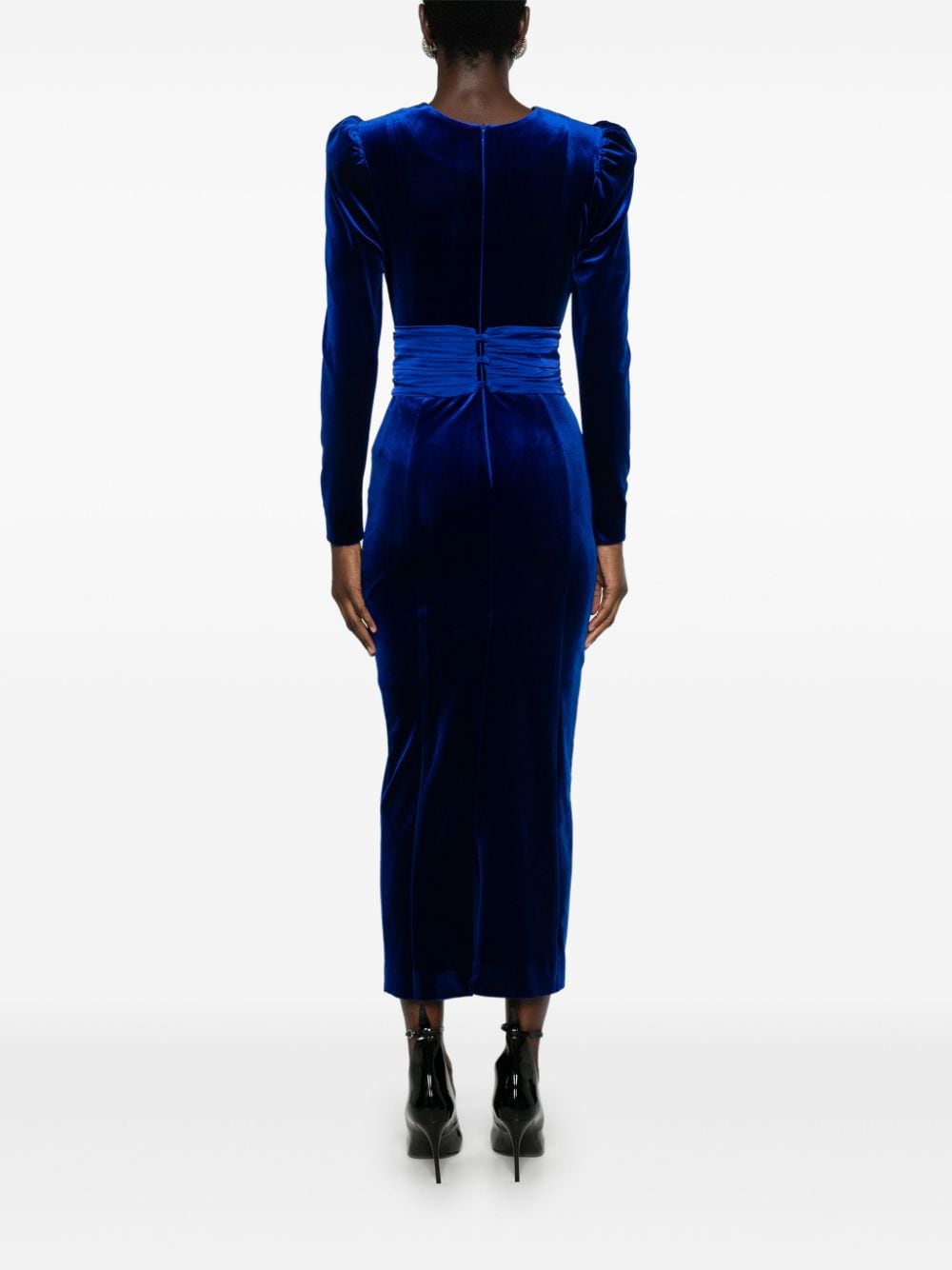 Shop Cristallini Natalie Midi Dress In Blue