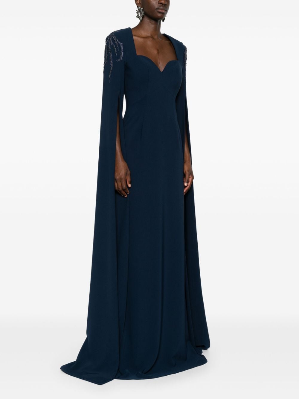 Shop Cristallini Carol Maxi Dress In Blue