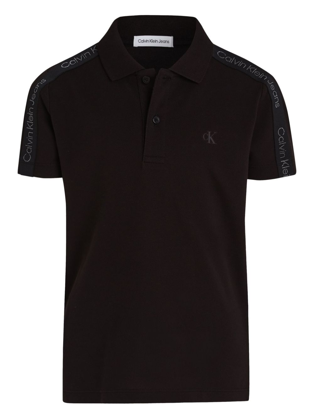 Calvin Klein Jeans logo-print polo shirt - Black