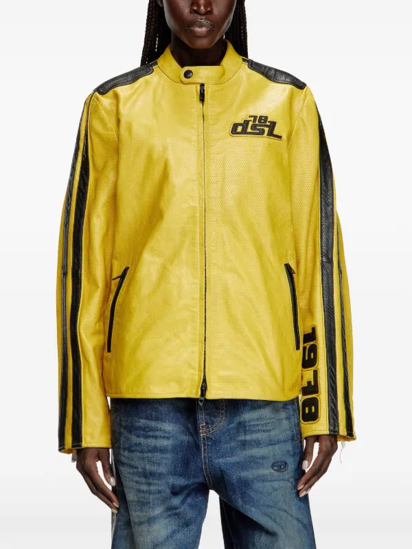 【50％OFF】 Diesel Pop レザージャケット | イエロー | FARFETCH JP ジャケット・アウター