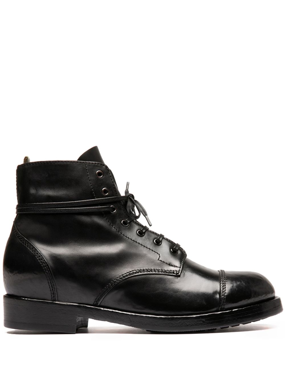 Officine Creative leather lace-up boots Zwart