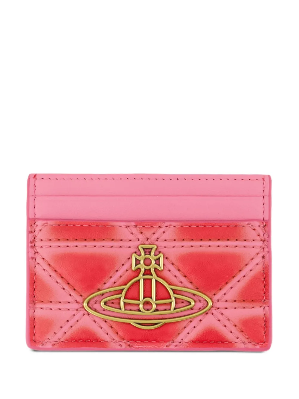 Vivienne Westwood Pasjeshouder met geometrische voering Roze