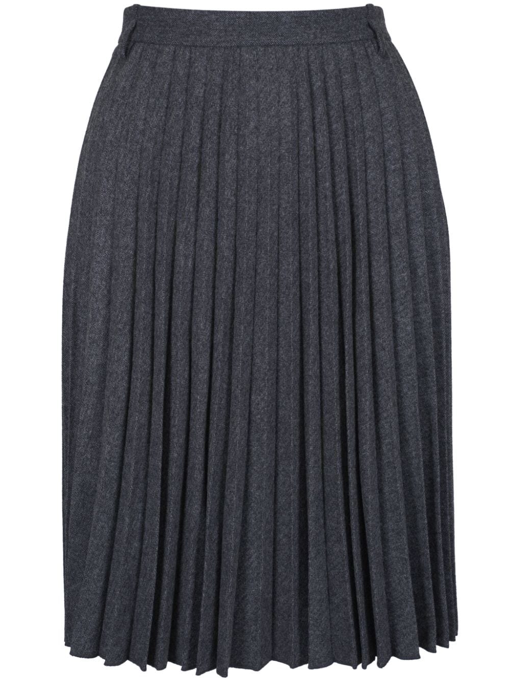 pleated midi skirt