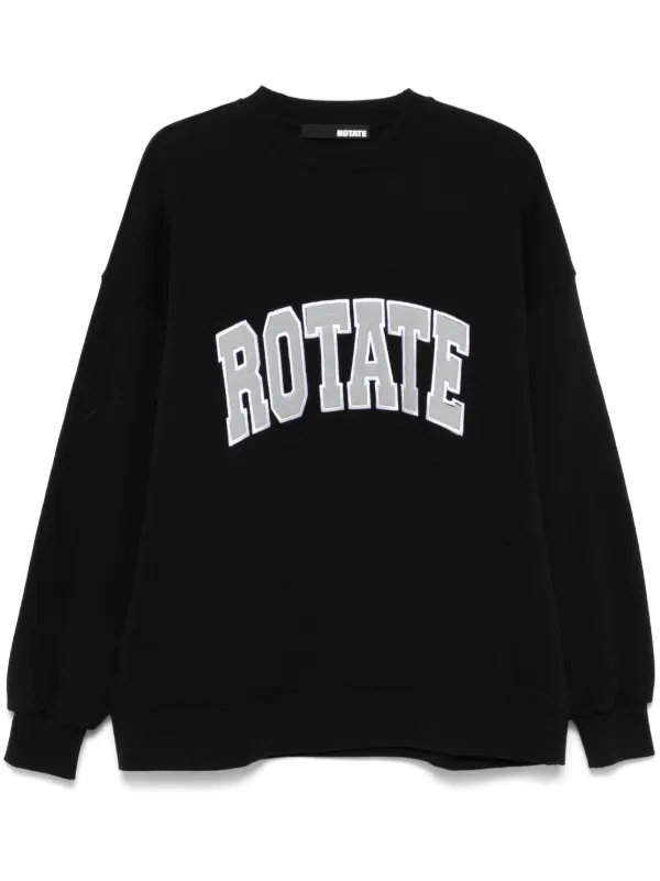 ROTATE BIRGER CHRISTENSEN logo-embroidered Sweatshirt Black FARFETCH IN