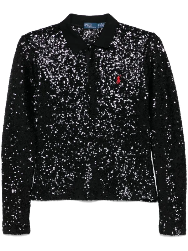 Polo Ralph Lauren sequin polo popular shirt