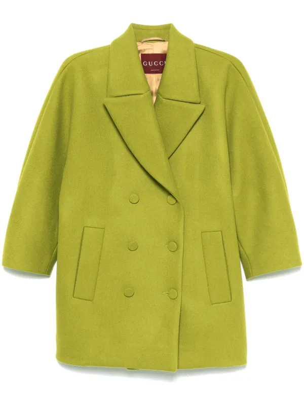 Green gucci coat deals