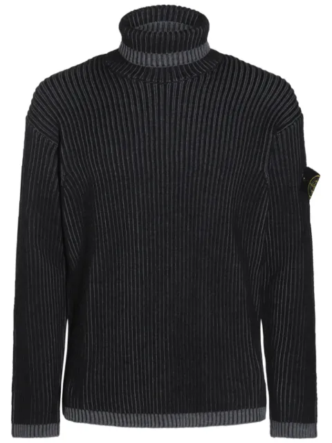 Stone Island pull nervuré à patch logo