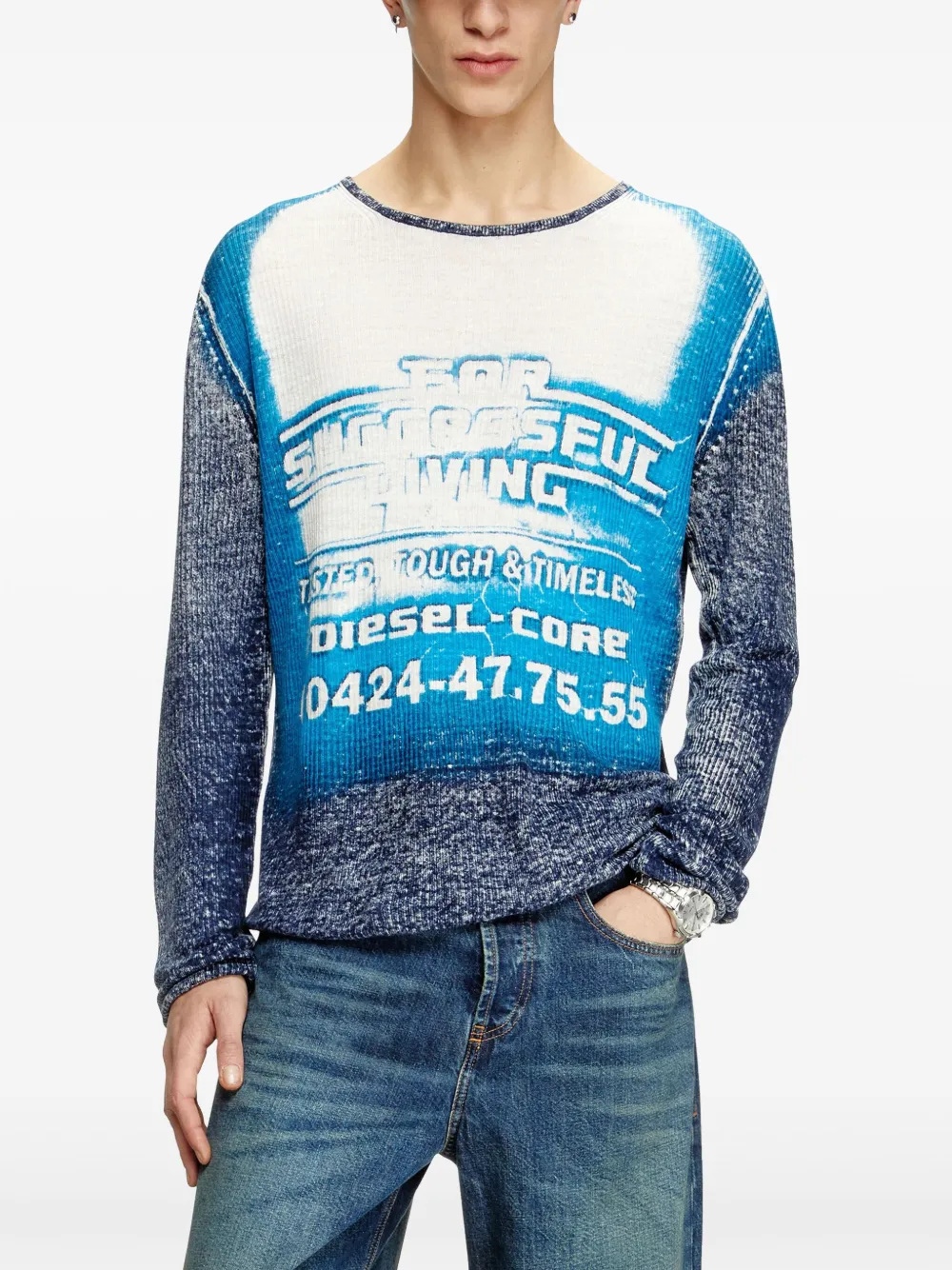 Diesel K-Rod sweater Blauw