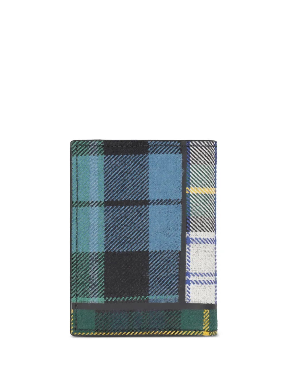 Comme Des Garçons Wallet tartan-pattern wool wallet - Groen