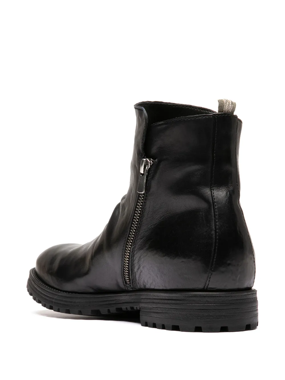 Officine Creative ankle leather boots Black