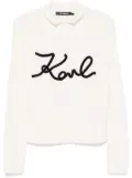Karl Lagerfeld Soutache Karl Signature sweater - White