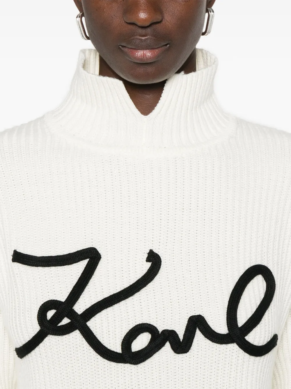KARL LAGERFELD SOUTACHE KARL SIGNATURE SWEATER