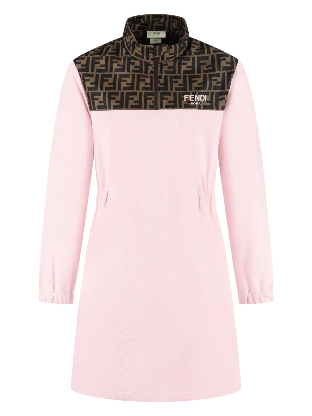 Fendi Kids Jurk met monogram-print Roze