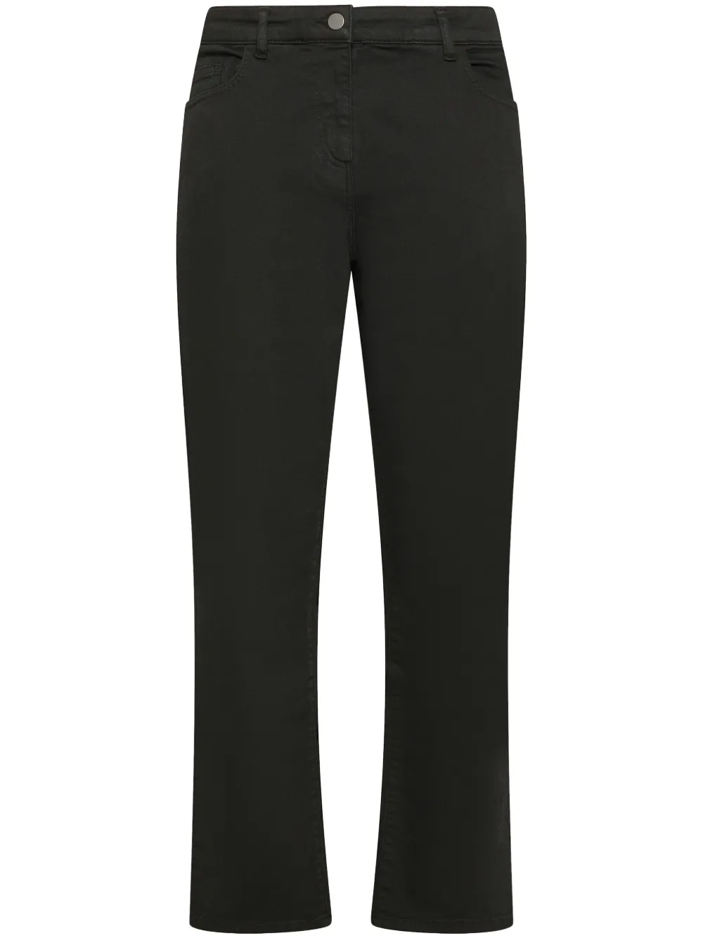 Marina Rinaldi button-fastening tapered trousers - Black