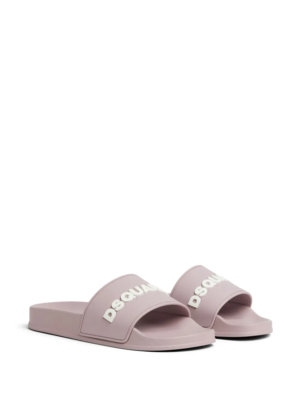 DSQUARED2 Slippers met logo-reliëf - Roze