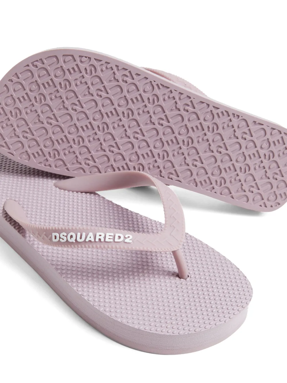 DSQUARED2 logo-strap flip flops Pink