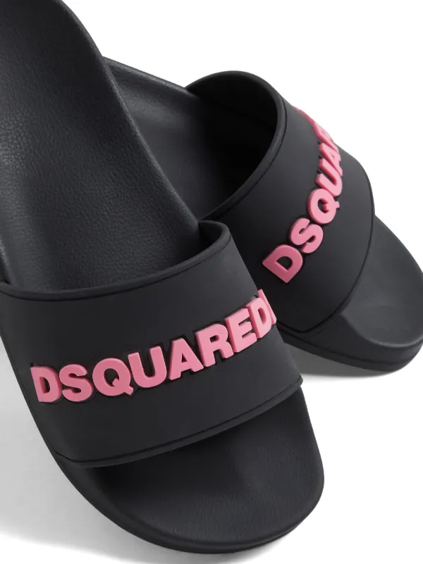 DSQUARED2 ロゴ サンダル | ブラック | FARFETCH JP