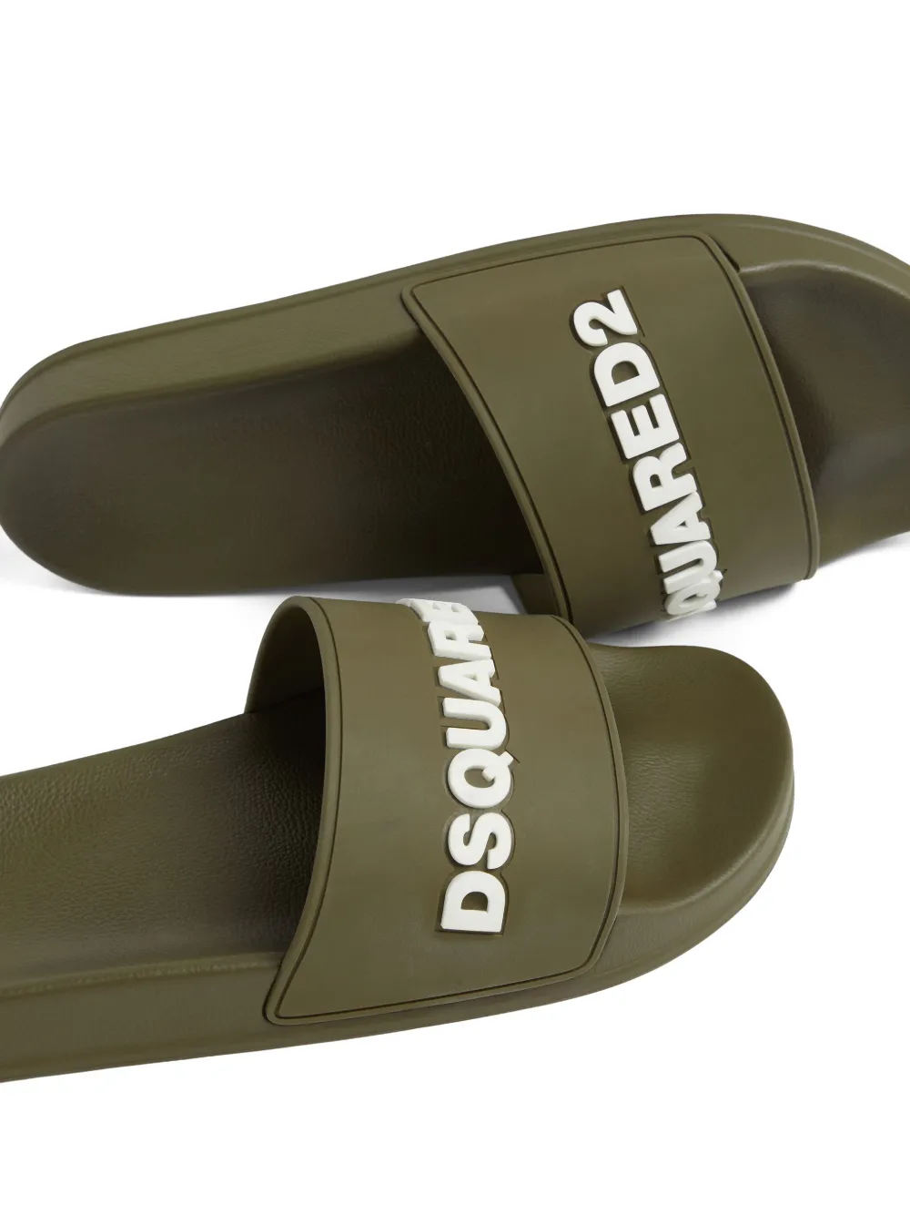 DSQUARED2 embossed-logo slides Green