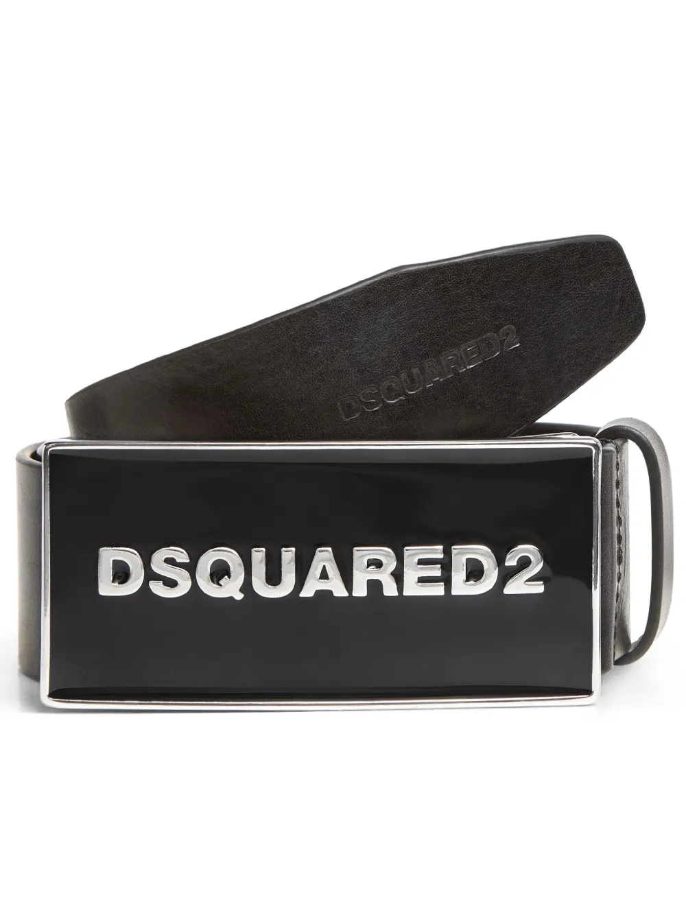 DSQUARED2 cinturón con placa del logo | negro | Image 1