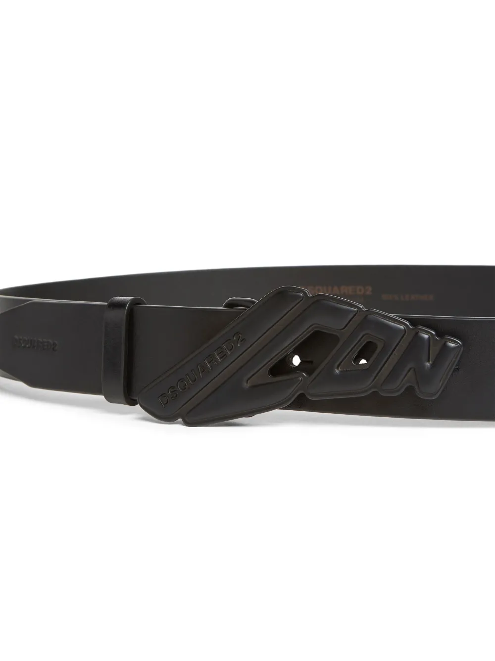 DSQUARED2 Icon New Generation riem met plakkaat Zwart