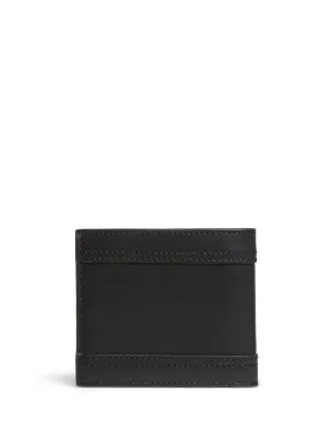 DSQUARED2 ロゴプリント 二つ折り財布 黒 レザー S8WA0015 DSQUARED2 ロゴプリント 二つ折り財布 黒 レザー S8WA0015