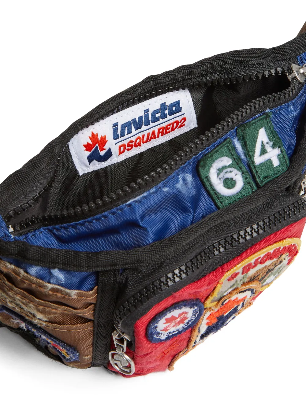 DSQUARED2 x Invicta heuptas met patchdetail Zwart
