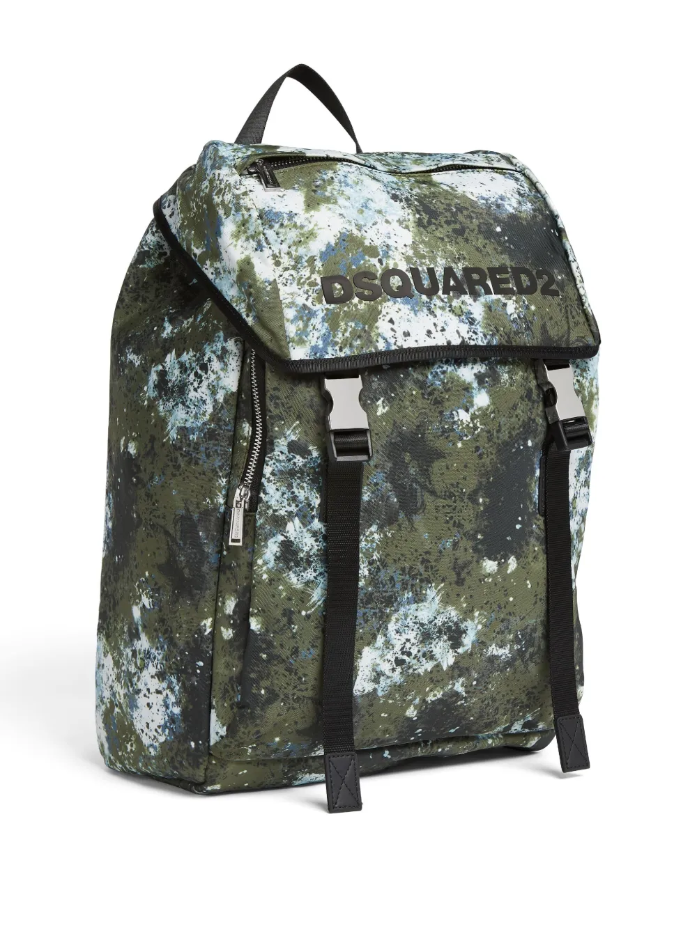 DSQUARED2 Rugzak met verfspatten en logoprint Groen