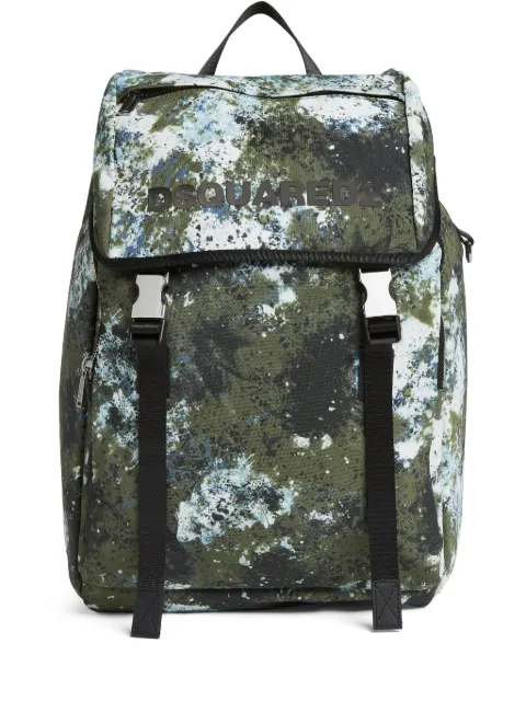 DSQUARED2 paint-splashes logo-print backpack