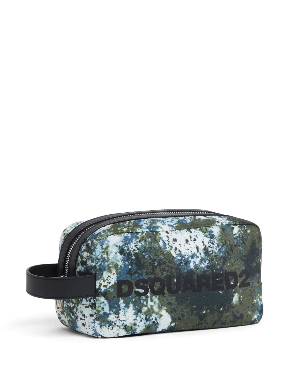 DSQUARED2 Toilettas met verfspatten Groen