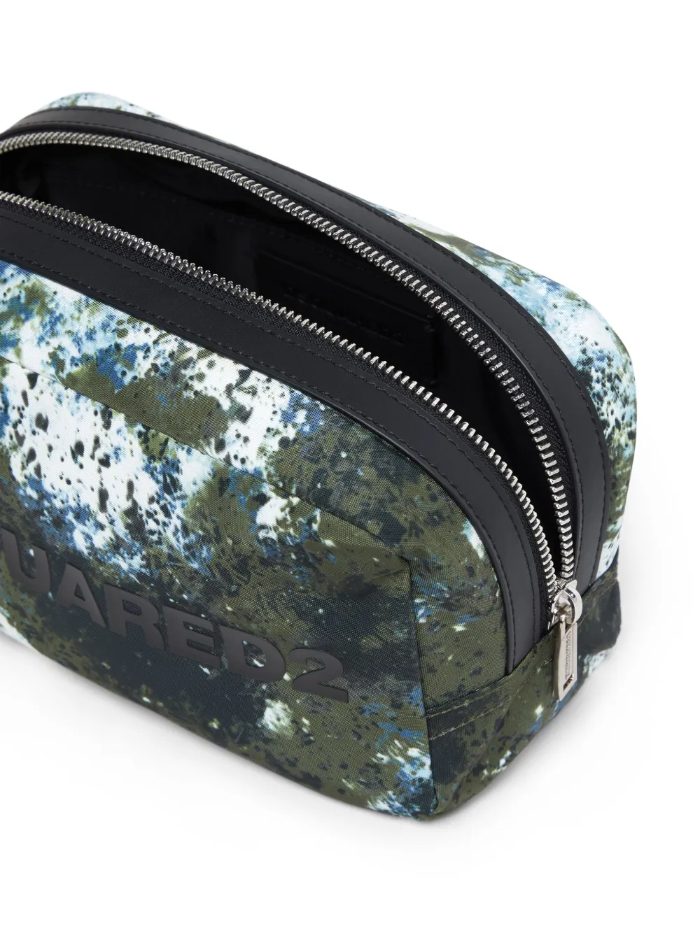 DSQUARED2 Toilettas met verfspatten Groen