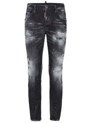DSQUARED2 ブラック ダメージデニム DSQUARED2 ダメージ ジーンズ | ブラック | FARFETCH JP