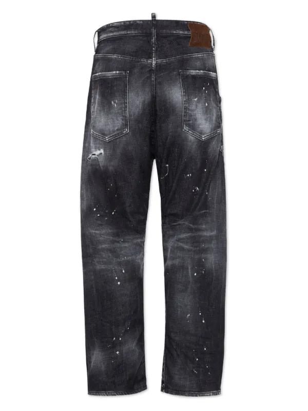 たぬき 希少 DSQUARED2 ダメージ ジーンズ | ブラック | FARFETCH JP パンツ